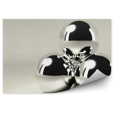 Samolepící fototapeta Stříbrné pyramidové míčky