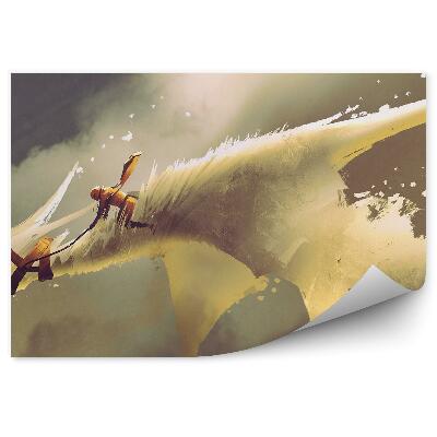 Fototapeta na zeď Dračí jezdec mezi mraky