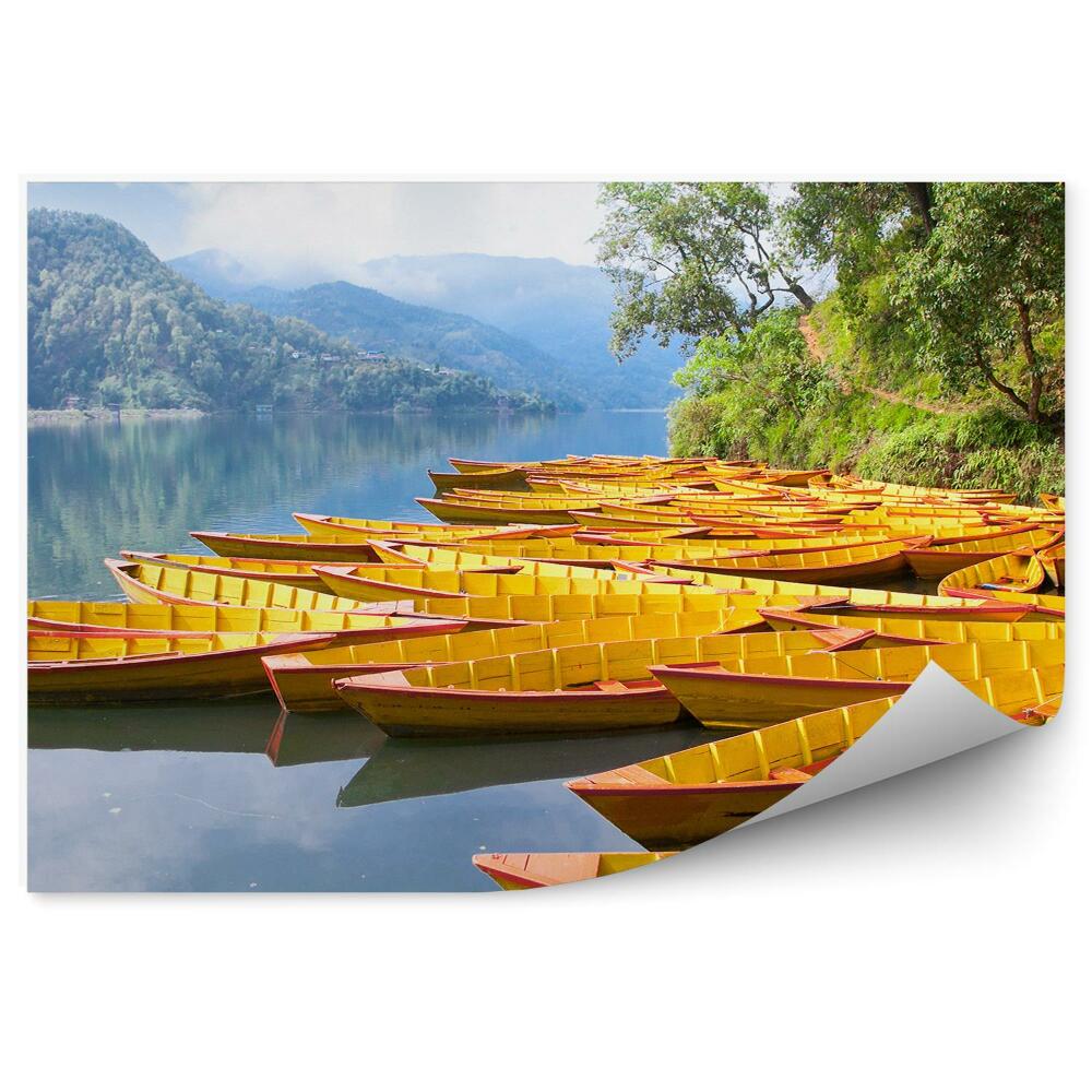 Fototapeta Rybářské lodě na jezeře Bengas Nepál