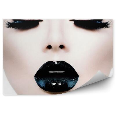Samolepící fototapeta Módní krása modelky s černým make-upem a dlouhými řasami