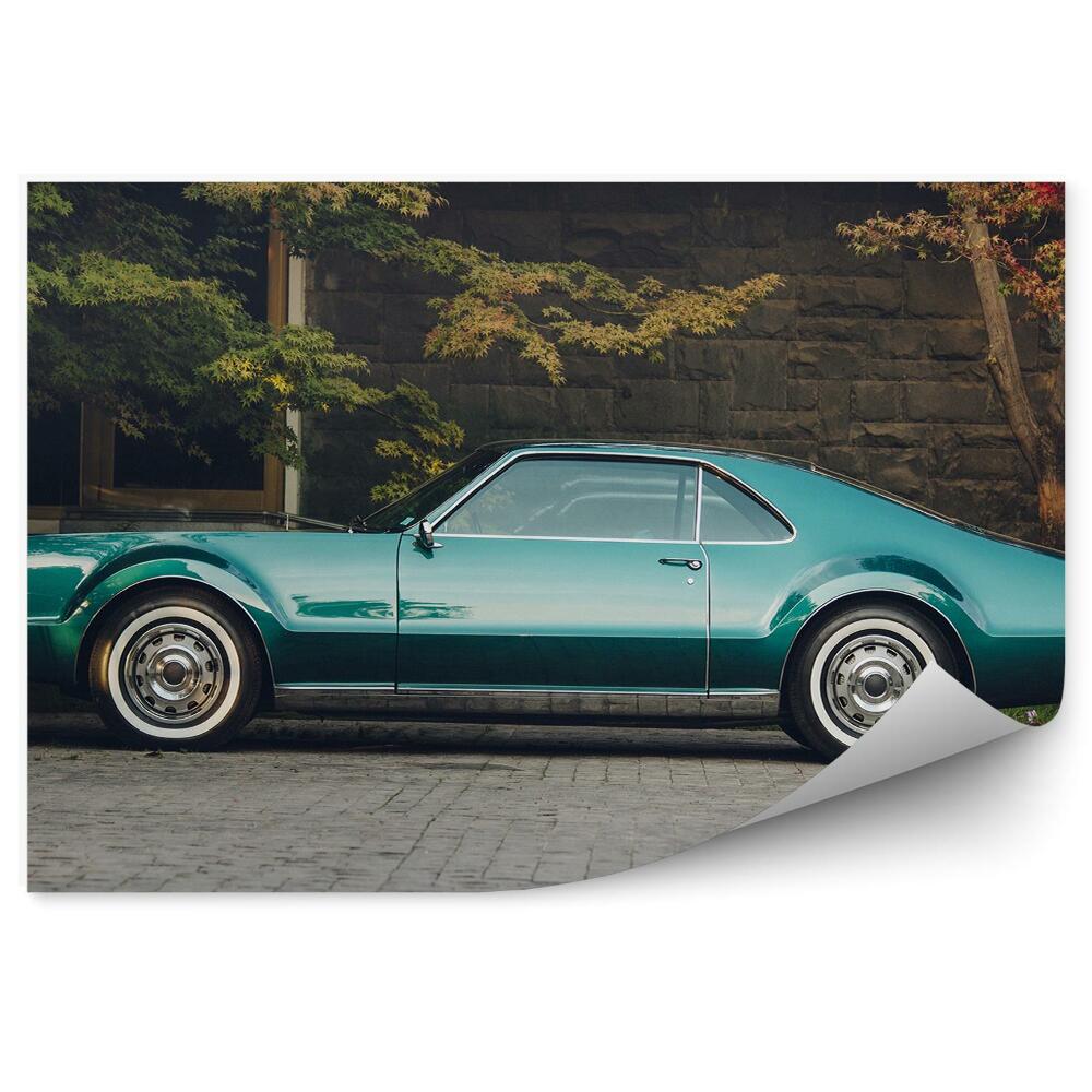 Fototapeta Retro auto budova architektura