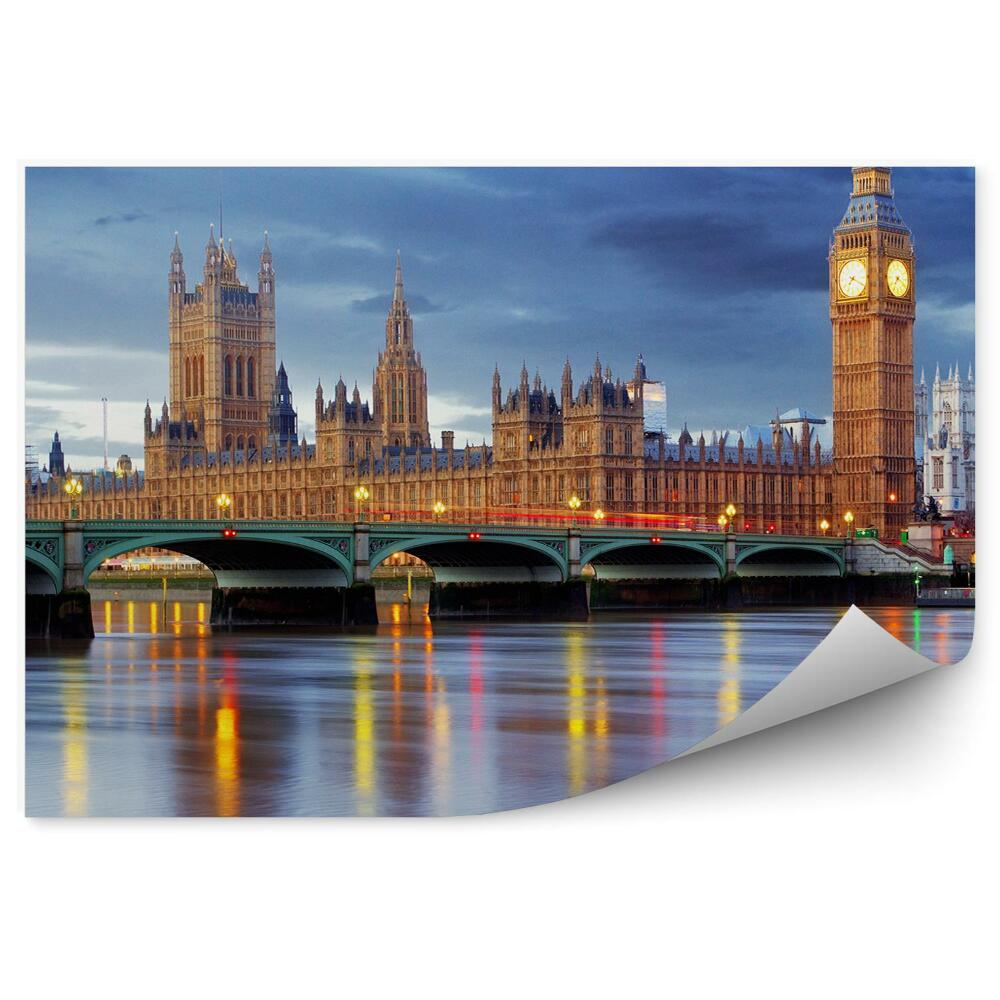Fototapeta na zeď Soumrak zatažená obloha světla Big Ben město