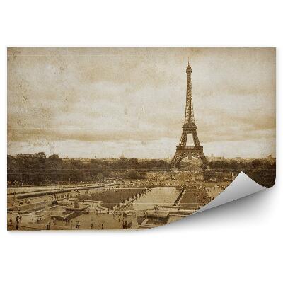 Fototapeta Stará pohlednice Paříže sépiový pohled na město