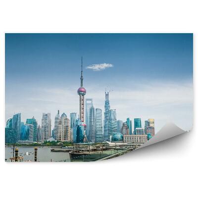 Samolepící fototapeta Dřevěná terasa molo oceán moře obloha mraky