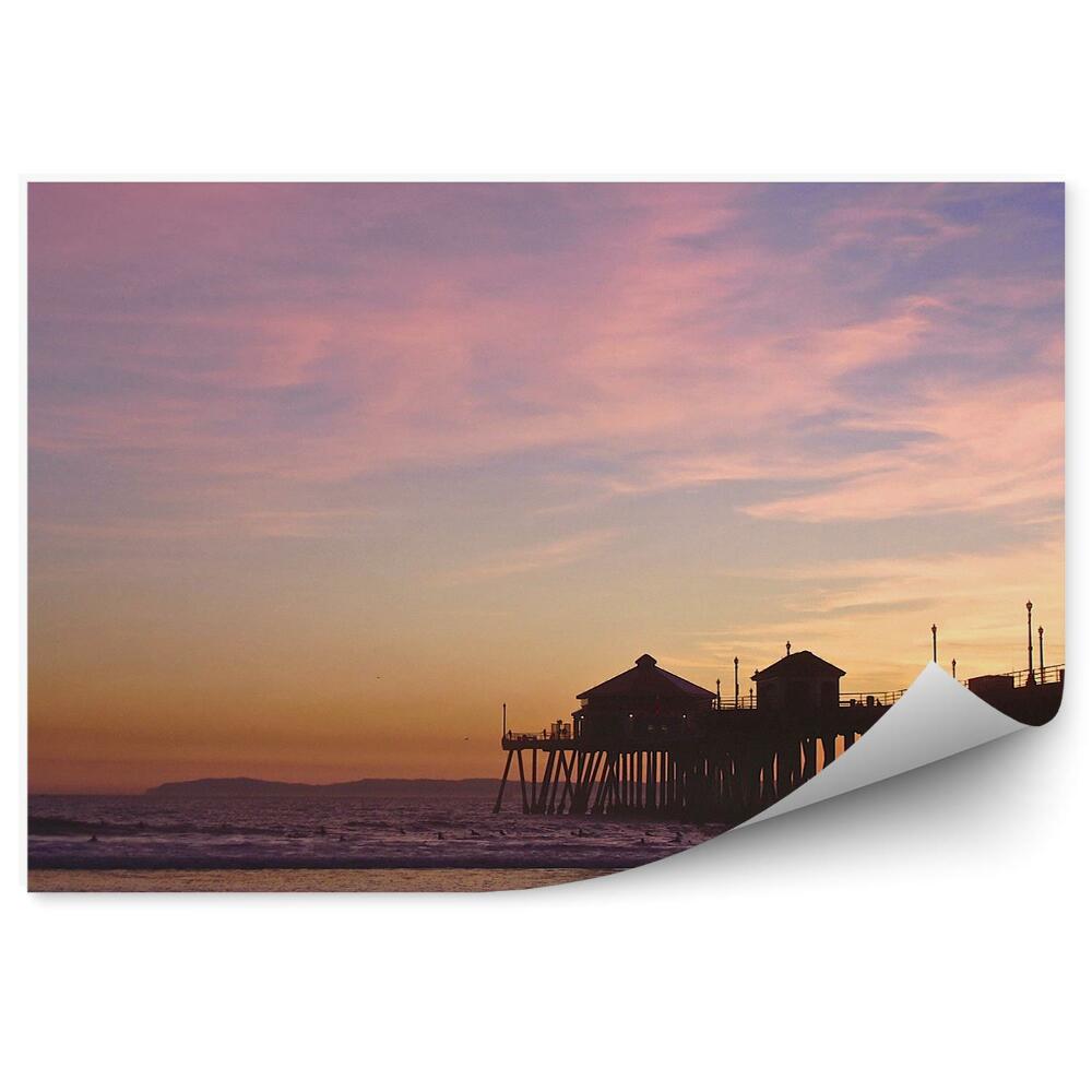 Fototapeta Západ slunce mořské molo