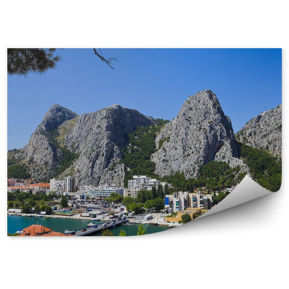 Fototapeta Skalisté hory město most voda