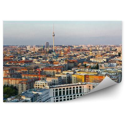 Samolepící tapeta Letecký pohled Berlín budovy silnice auta televizní věž