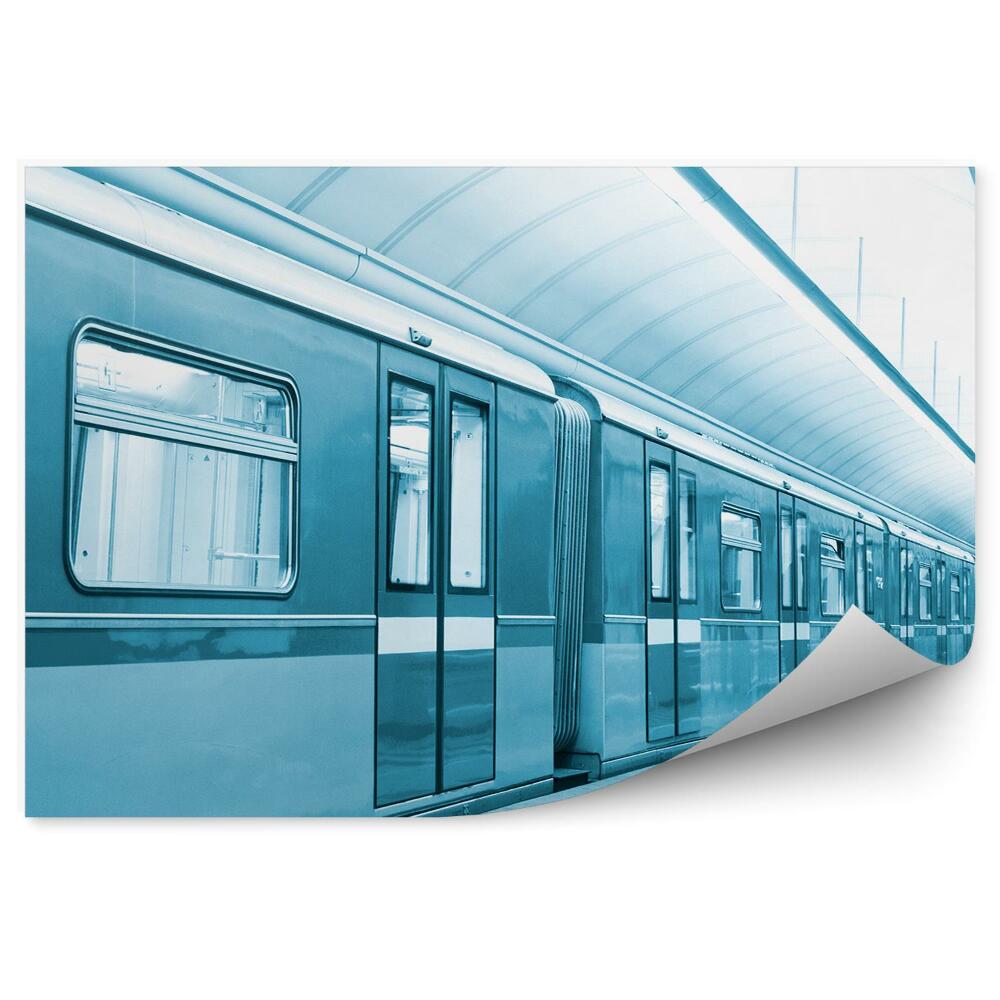 Fototapeta Stanice metra vlak doprava modrá