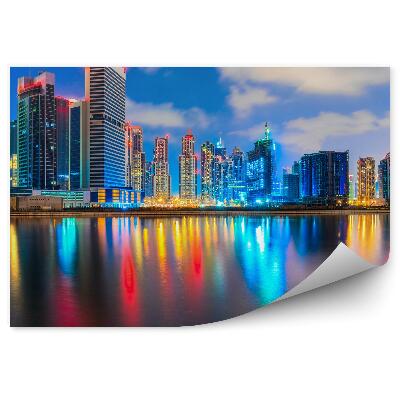 Tapeta Letecký pohled mrakodrapy oceán Dubaj