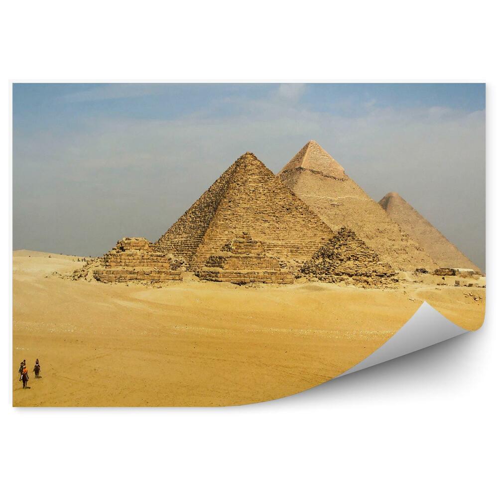 Fototapeta na zeď Pyramidy v Gíze Egypt písečné turisté