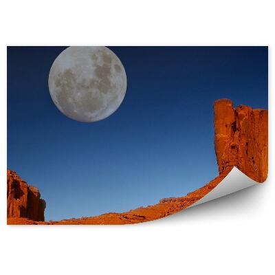 Fototapeta na zeď Ruiny město skály měsíční světlo nebe hvězdy