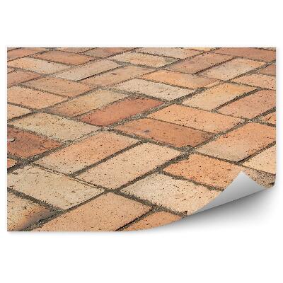 Samolepící fototapeta Cihlová podlaha perspektiva