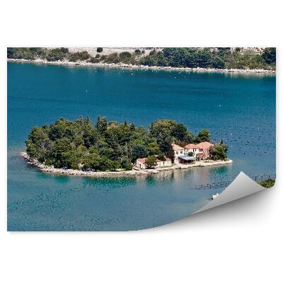 Fototapeta na zeď Středozemní moře ostrovy zelené domy