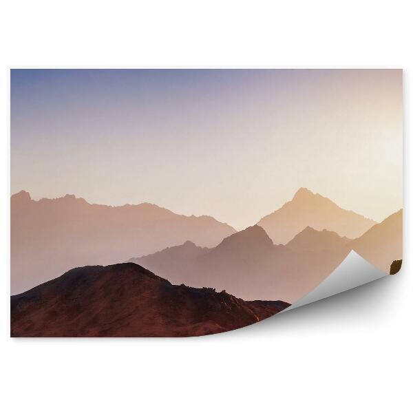 Samolepící fototapeta Hory krajina pohled na oblohu mlha