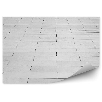 Fototapeta Bílá cihlová podlaha perspektiva