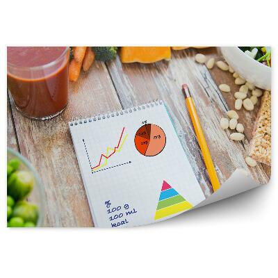 Fototapeta na zeď Zralá zelenina džus bar poznámkový blok