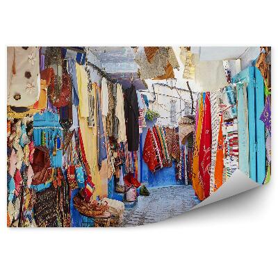 Samolepící fototapeta Maroko stánky obchody ulička