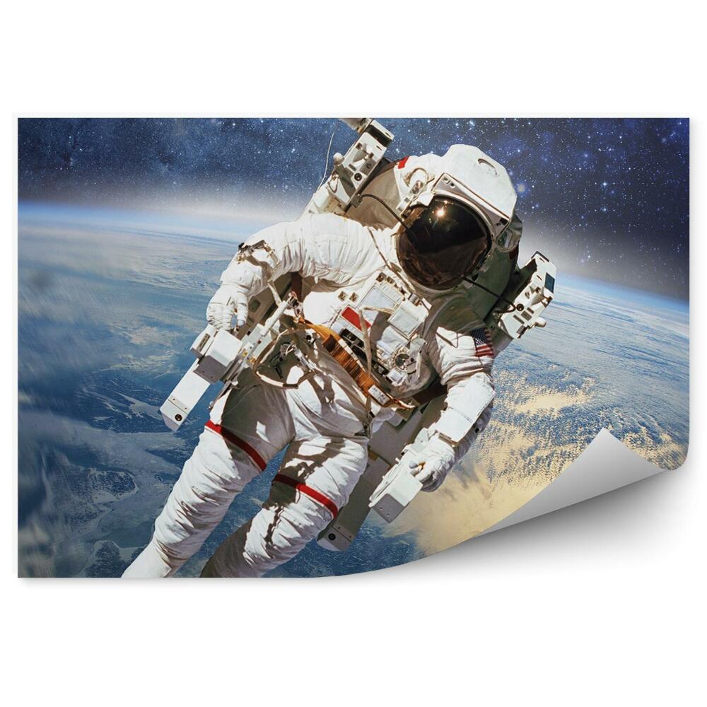 Fototapeta Astronaut planeta Země oceány měsíc nebe hvězdy