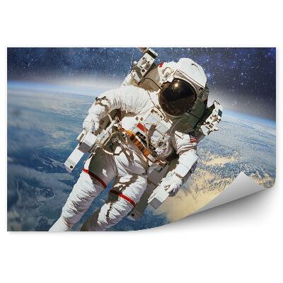 Fototapeta Astronaut planeta Země oceány měsíc nebe hvězdy