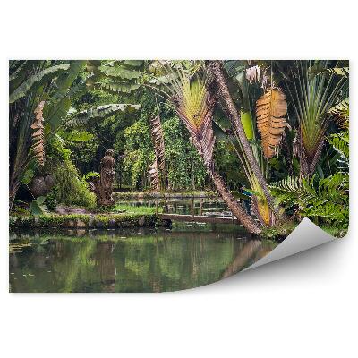 Fototapeta Botanická zahrada Brazílie socha velké listy vody