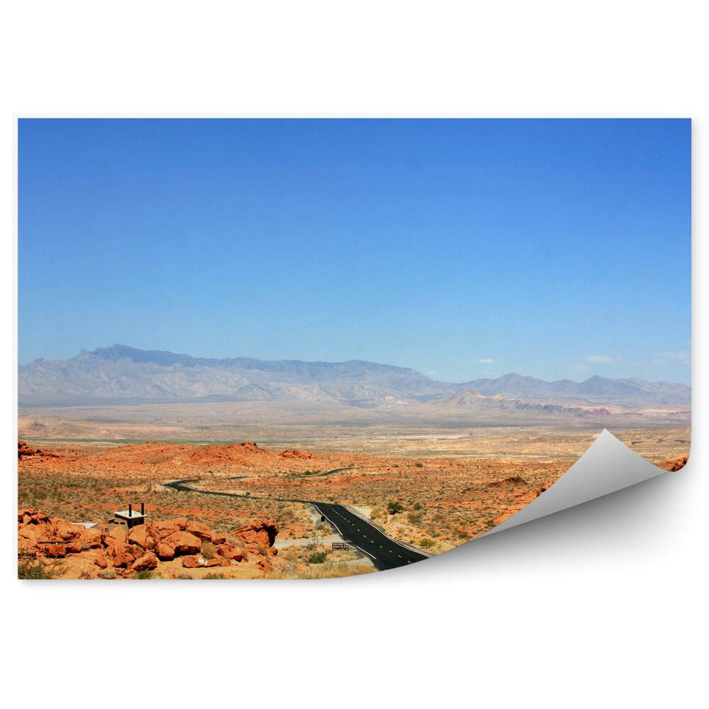 Fototapeta na zeď Nevada prázdná silnice vozovka skály