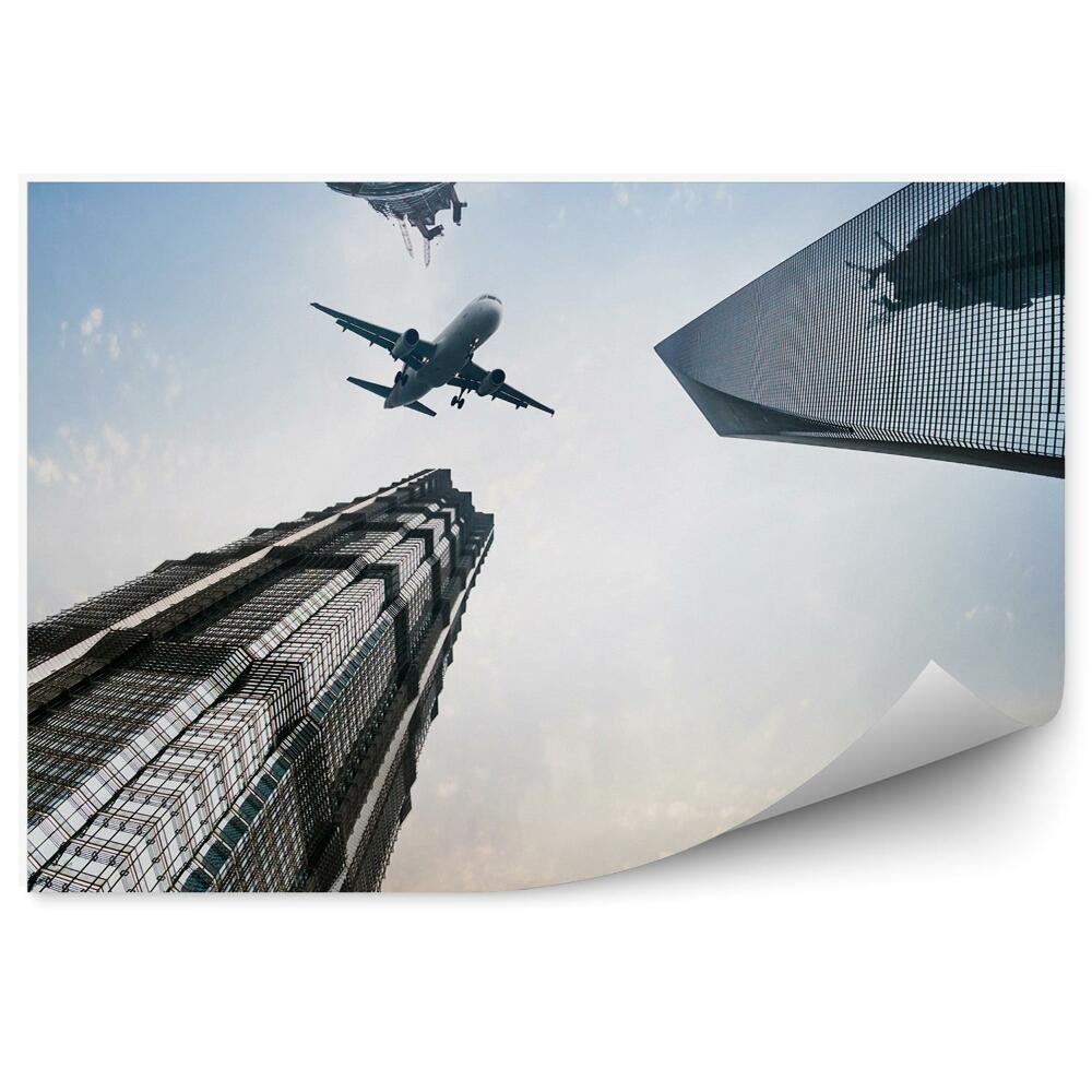 Fototapeta Šanghaj letadlo nebe doprava město