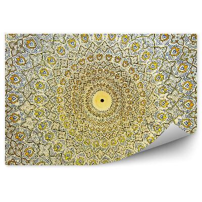 Fototapeta na zeď Dóm mešity vzor otvorů zlaté tvary perspektiva