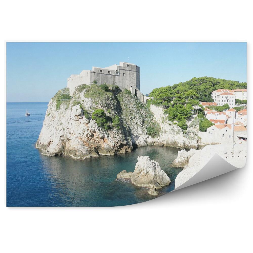 Tapeta Staré město moře stromy Dubrovník