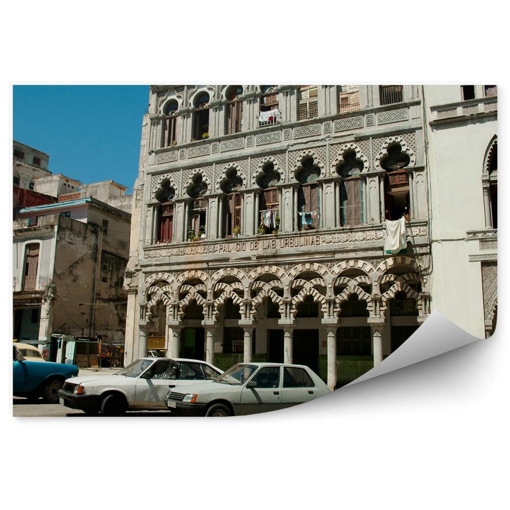 Fototapeta na zeď Koloniální budova město auta