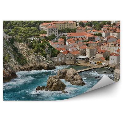 Fototapeta Dubrovník staré město pobřeží molo vlny