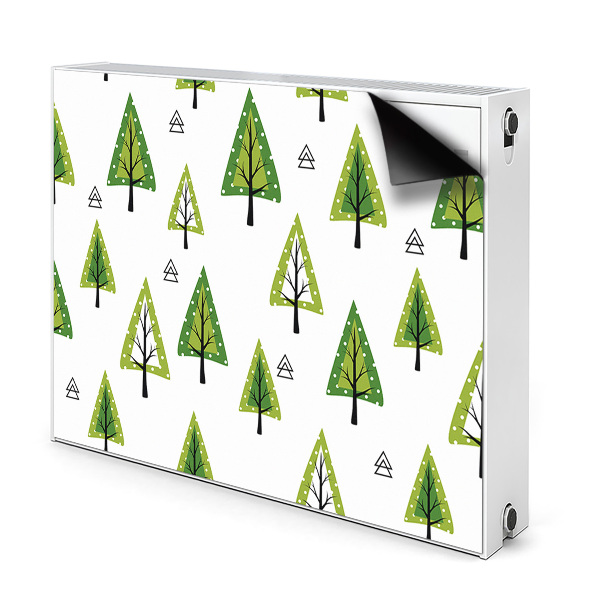 Magnetický kryt na radiátor Trojúhelníkové stromy