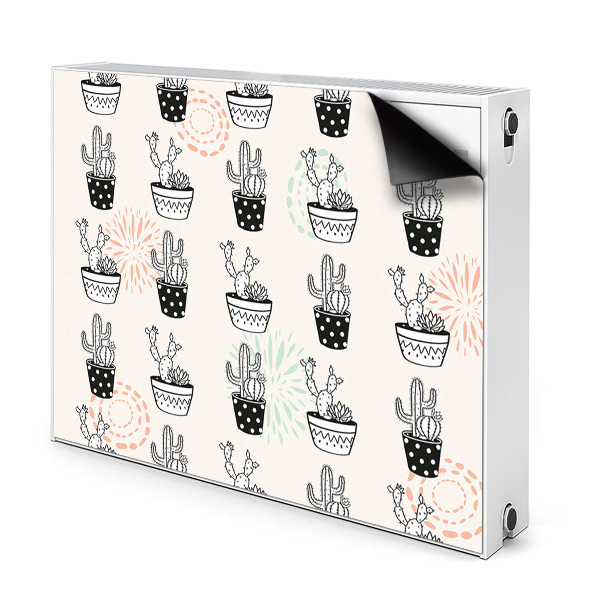 Magnet na radiátor Květináče s kaktusy