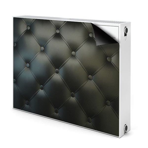 Dekorativní magnet na radiátor Prošívaný vzor černé kůže