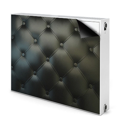 Dekorativní magnet na radiátor Prošívaný vzor černé kůže