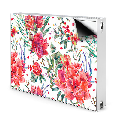 Magnet na radiátor Červené květy