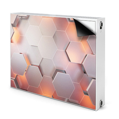 Dekorativní magnet na radiátor Šestihranná abstrakce