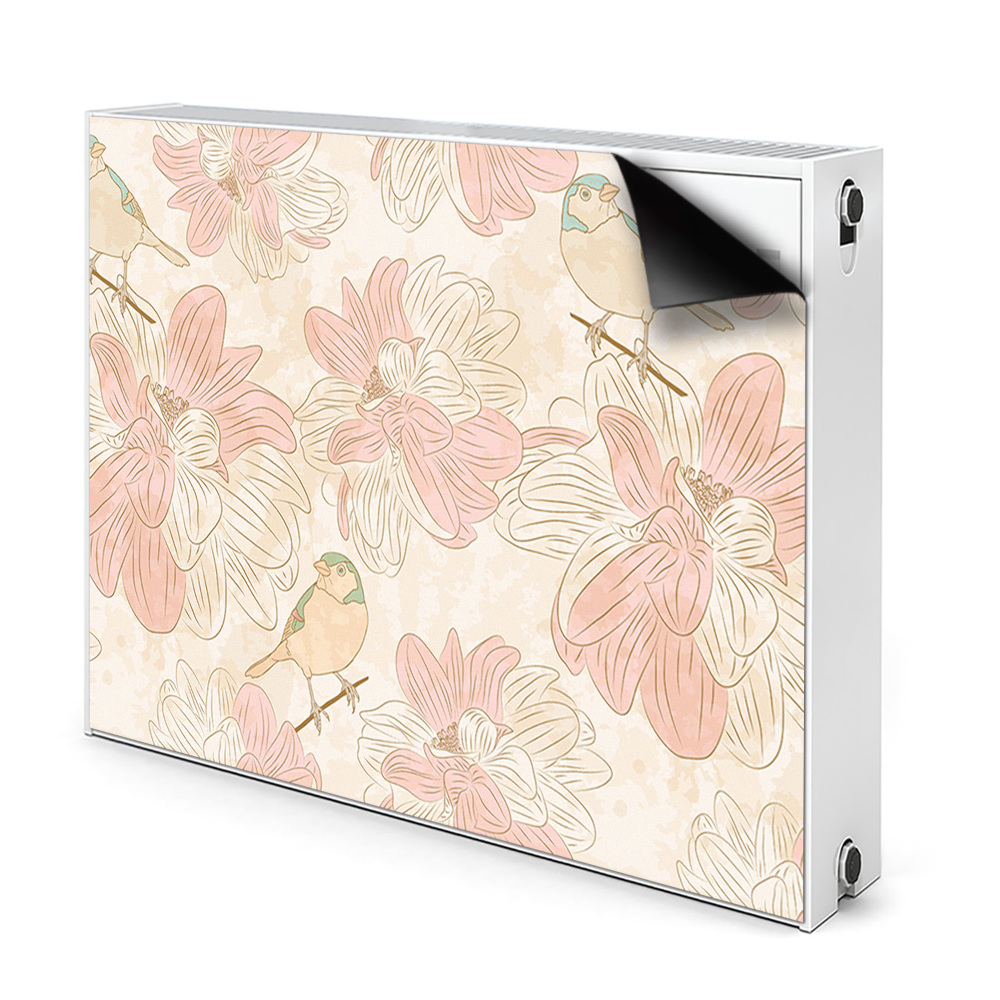 Dekorativní magnet na radiátor Béžoví ptáci