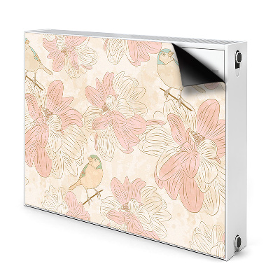 Dekorativní magnet na radiátor Béžoví ptáci