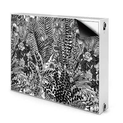 Magnet na radiátor Černé a bílé listy