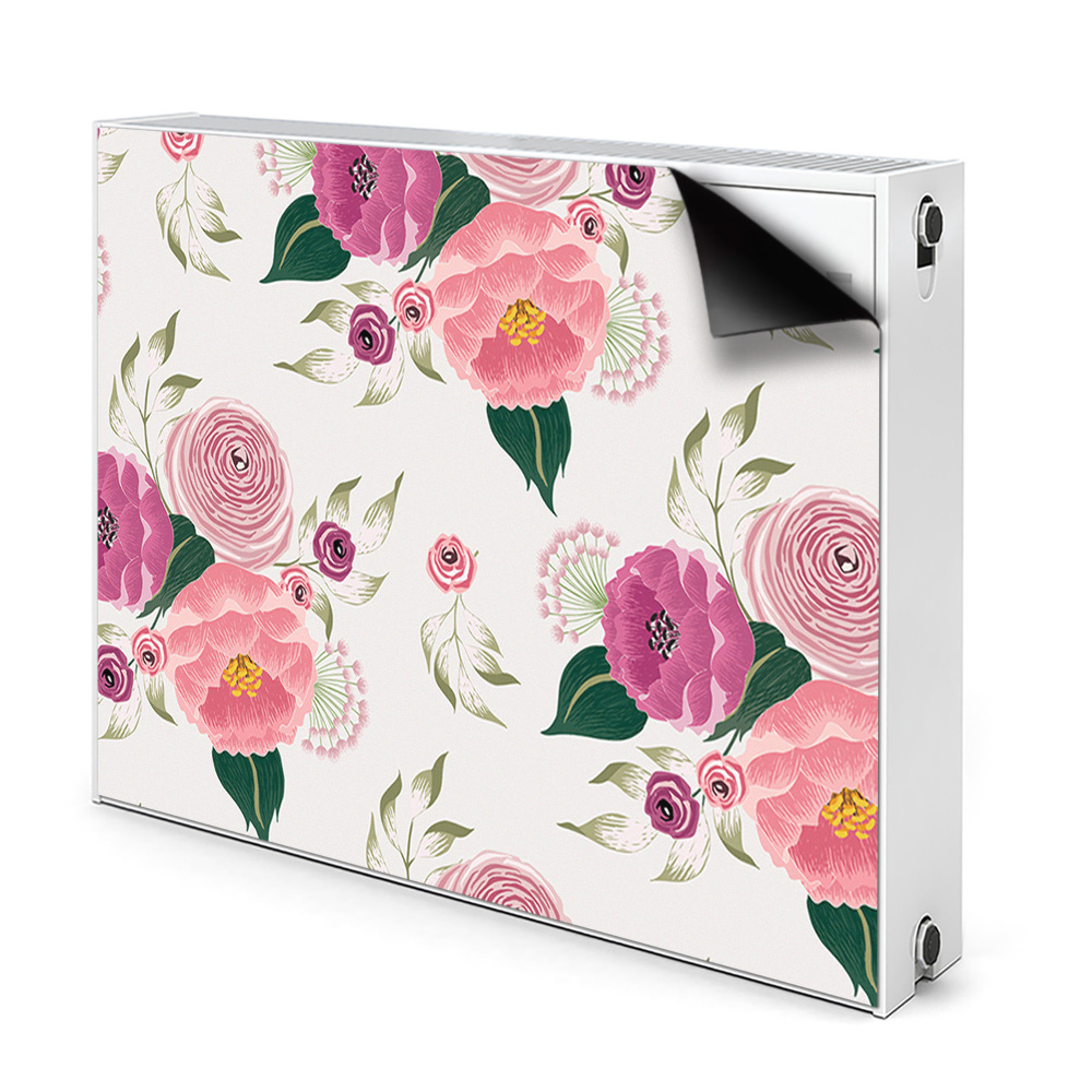 Magnetický kryt na radiátor Růžové květy