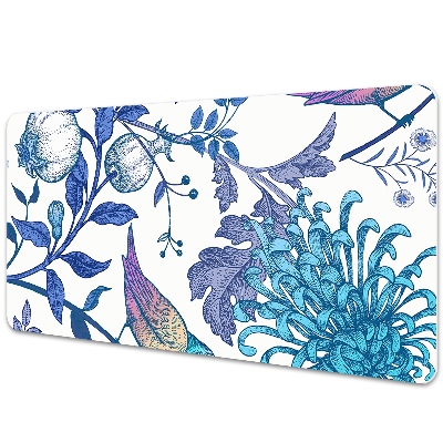 Podložka na psací stůl Ptáci a kvetoucí strom