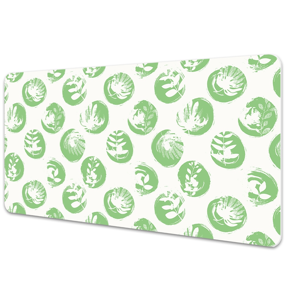 Velká podložka na stůl Rostliny v geometrických tečkách