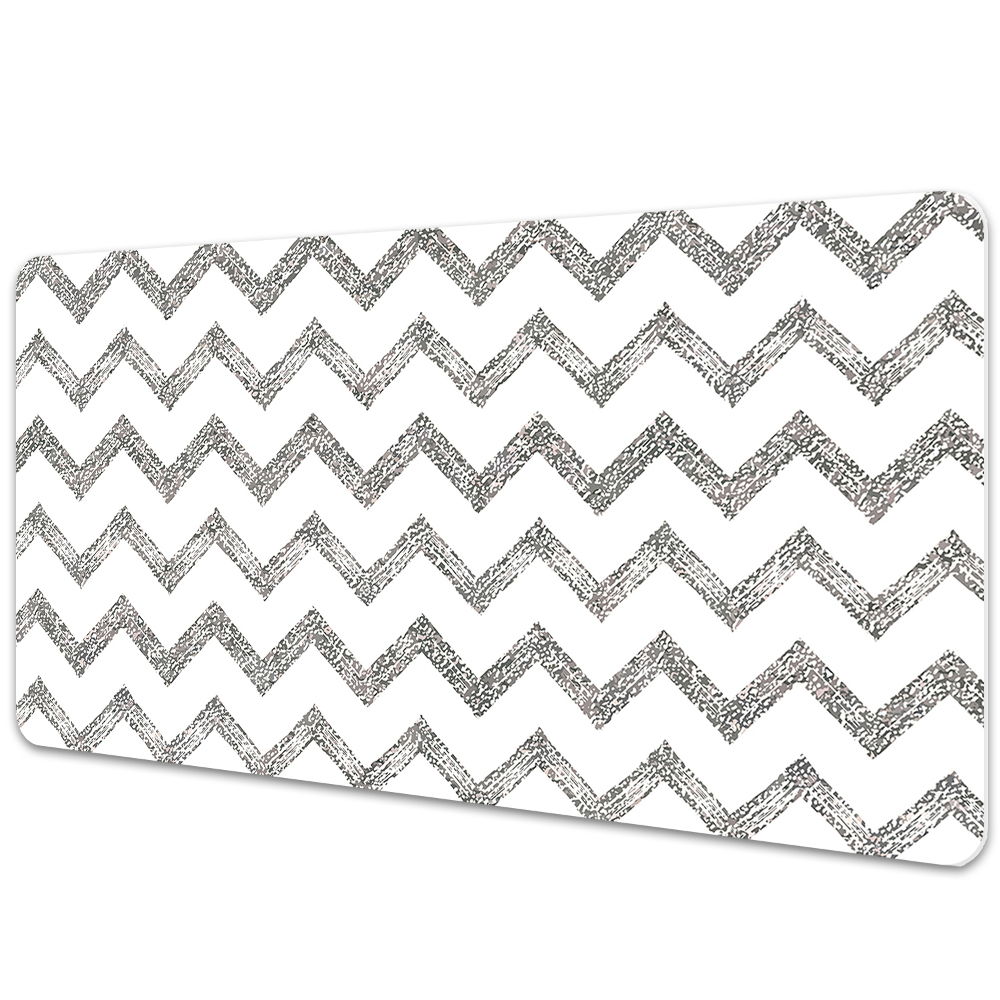 Podložka na pracovní stůl Stříbrné geometrické klikatky