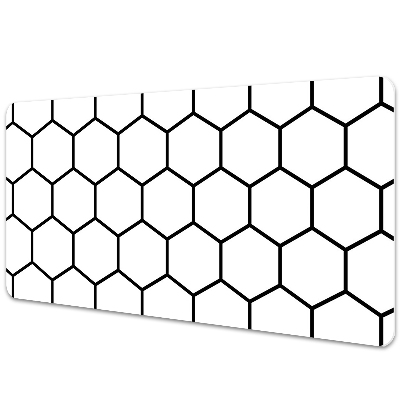 Psací podložka na stůl Černobílé šestiúhelníky
