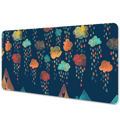 Transparentní podložka na stůl Barevné domy