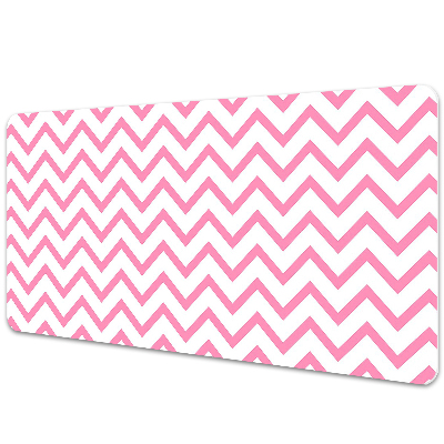 Transparentní podložka na stůl Růžové geometrické klikatky