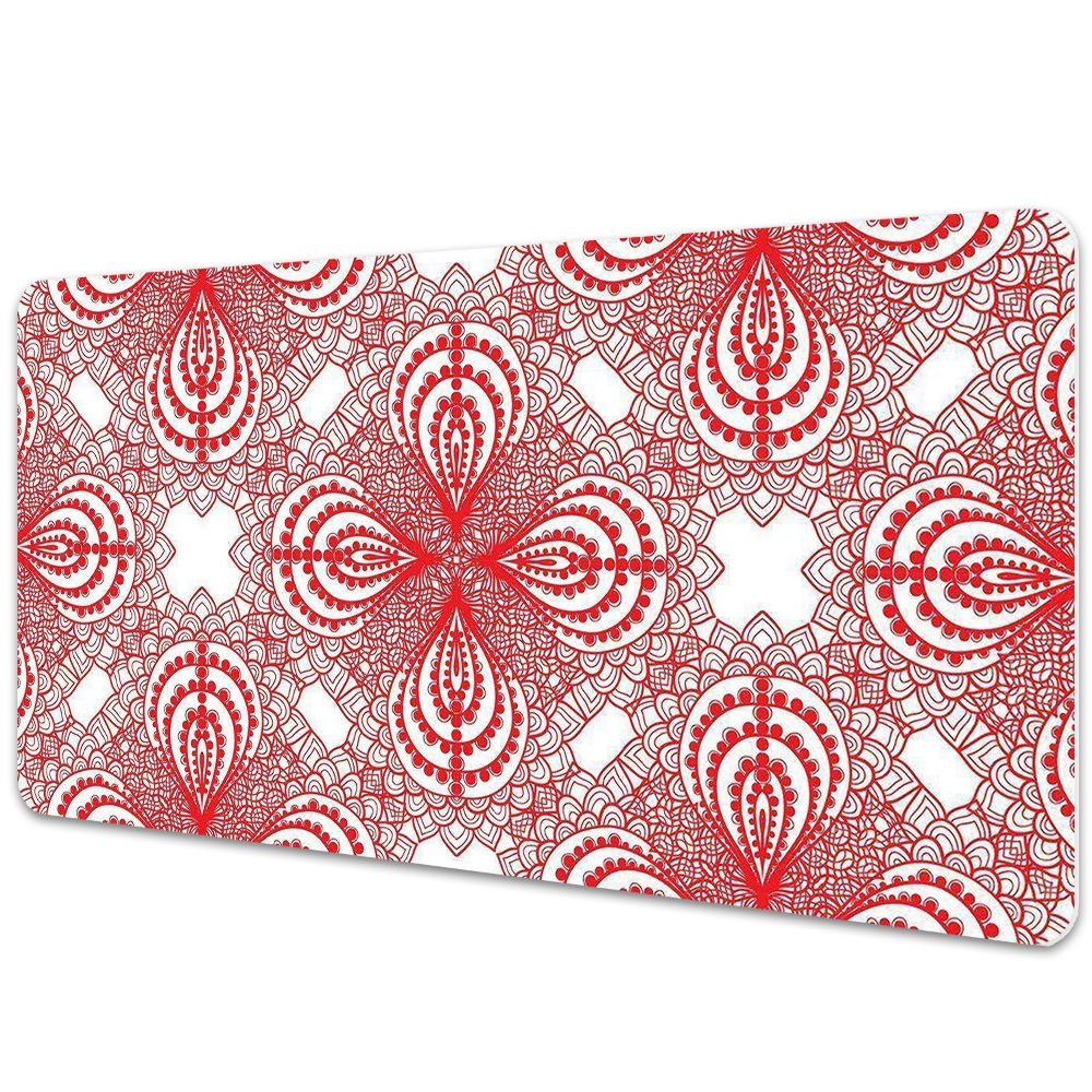 Velká podložka na stůl Červená vintage krajka