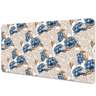 Ochranná podložka na stůl Modré květy