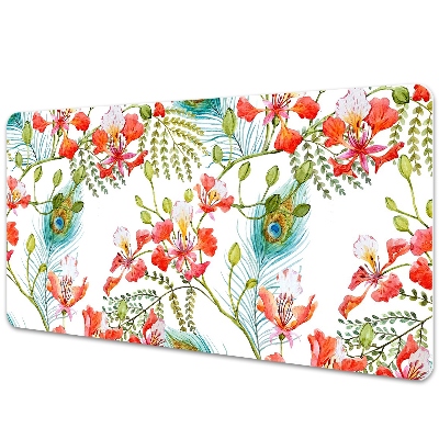 Transparentní podložka na stůl Páví peří