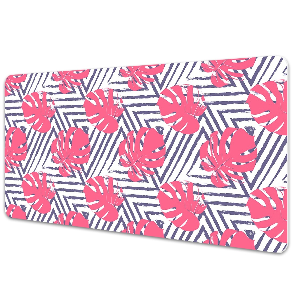 Pracovní podložka na stůl Růžové geometrické listy